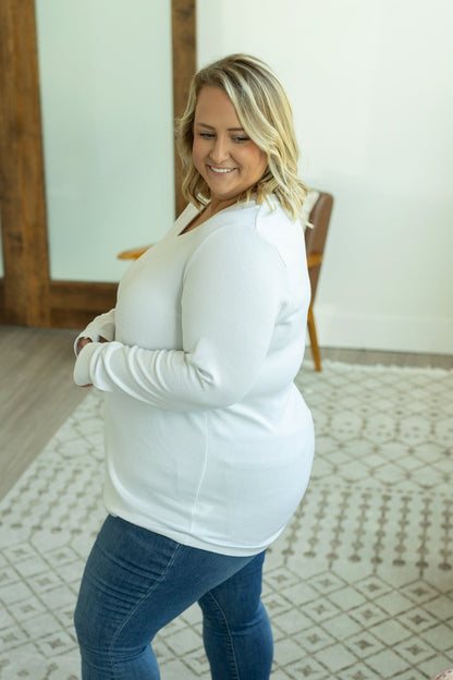 Michelle Mae Leah Long Sleeve Top - White