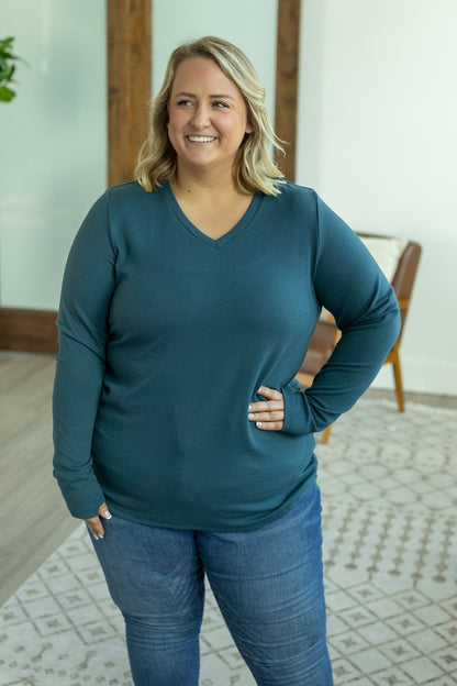 Michelle Mae Leah Long Sleeve Top - Teal