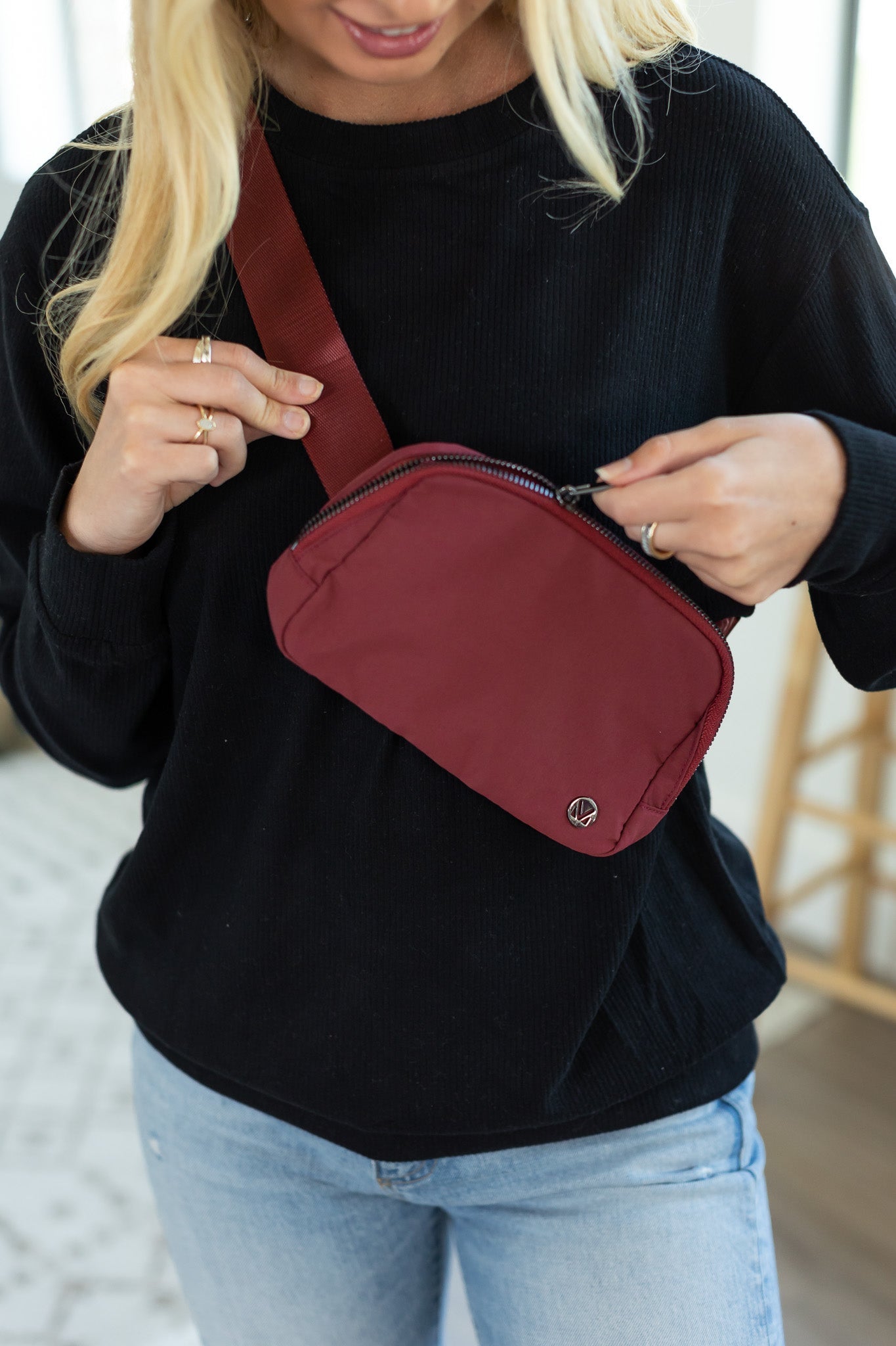 Michelle Mae Bum Bag - Wine