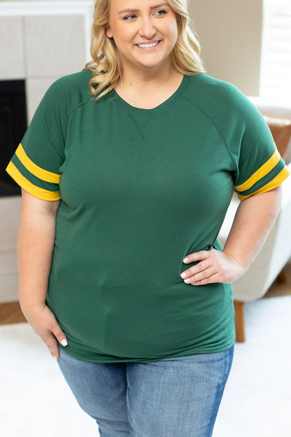 Michelle Mae Kylie Tee - Green Bay Green and Yellow