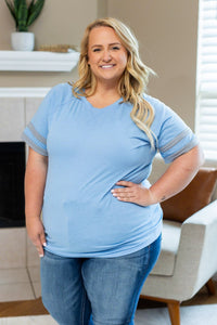 Michelle Mae Kylie Tee - Detroit Blue and Grey