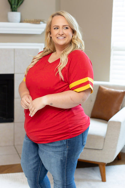 Michelle Mae Kylie Tee - Kansas City Red and Yellow