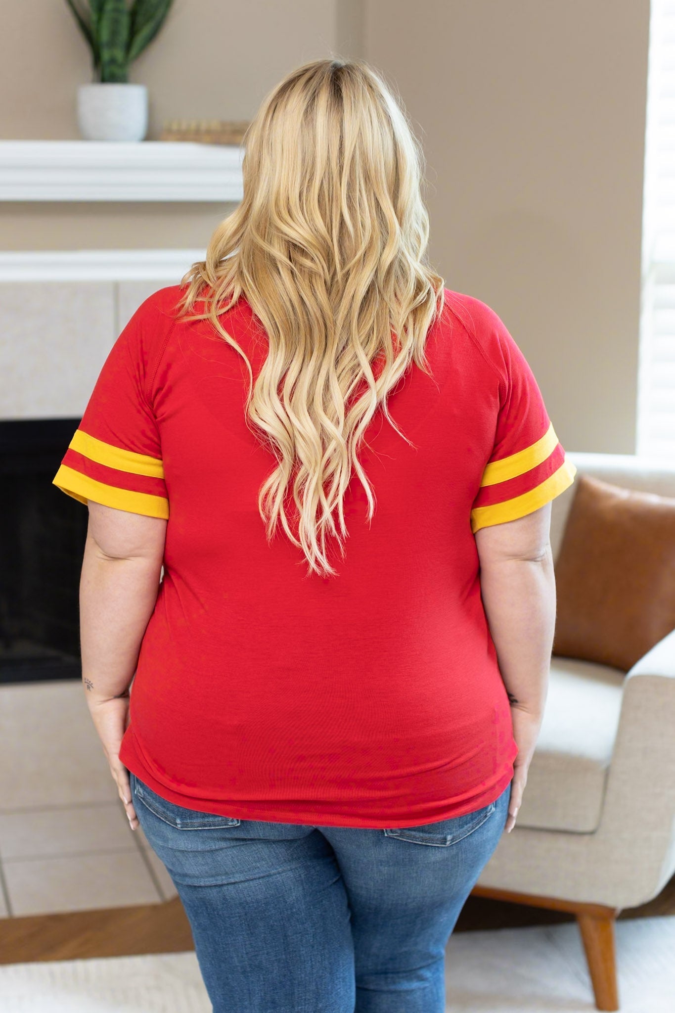 Michelle Mae Kylie Tee - Kansas City Red and Yellow