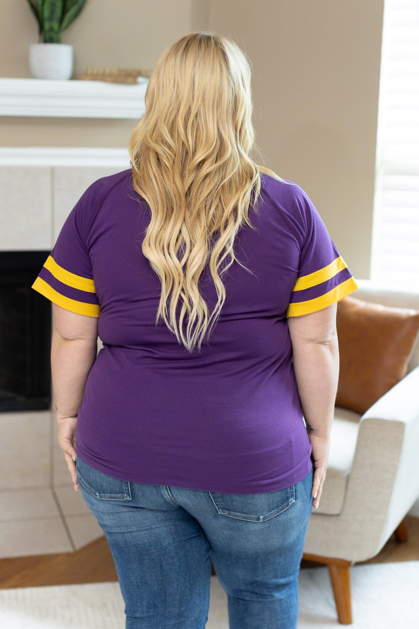 Michelle Mae Kylie Tee - Minnesota Purple and Yellow