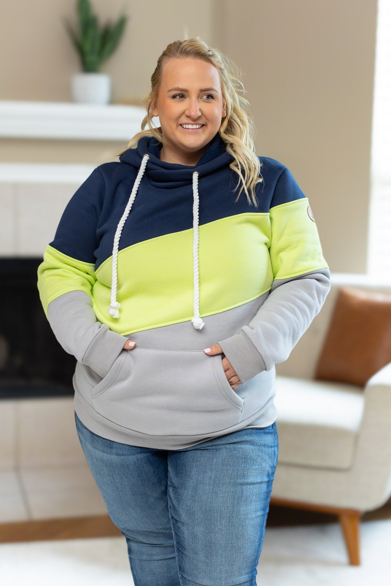 Michelle Mae Lizzie Women's Hoodie | Seattle Navy, Lime, Grey