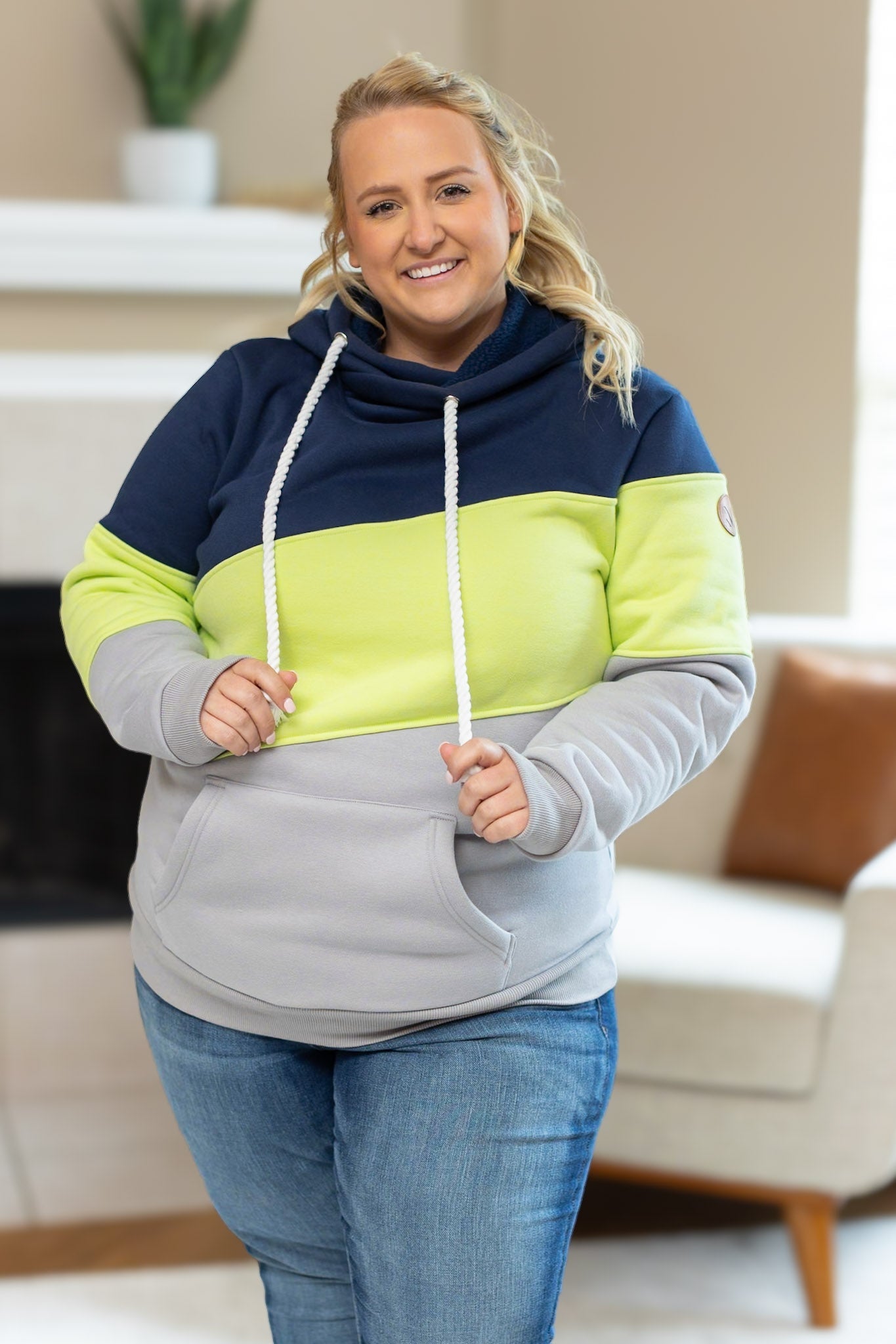 Michelle Mae Lizzie Women's Hoodie | Seattle Navy, Lime, Grey