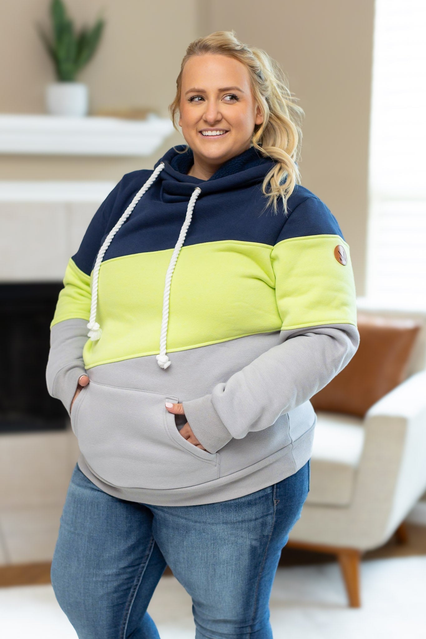 Michelle Mae Lizzie Women's Hoodie | Seattle Navy, Lime, Grey