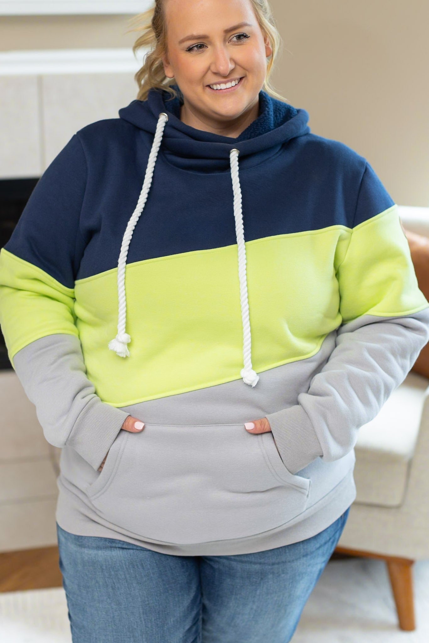 Michelle Mae Lizzie Women's Hoodie | Seattle Navy, Lime, Grey