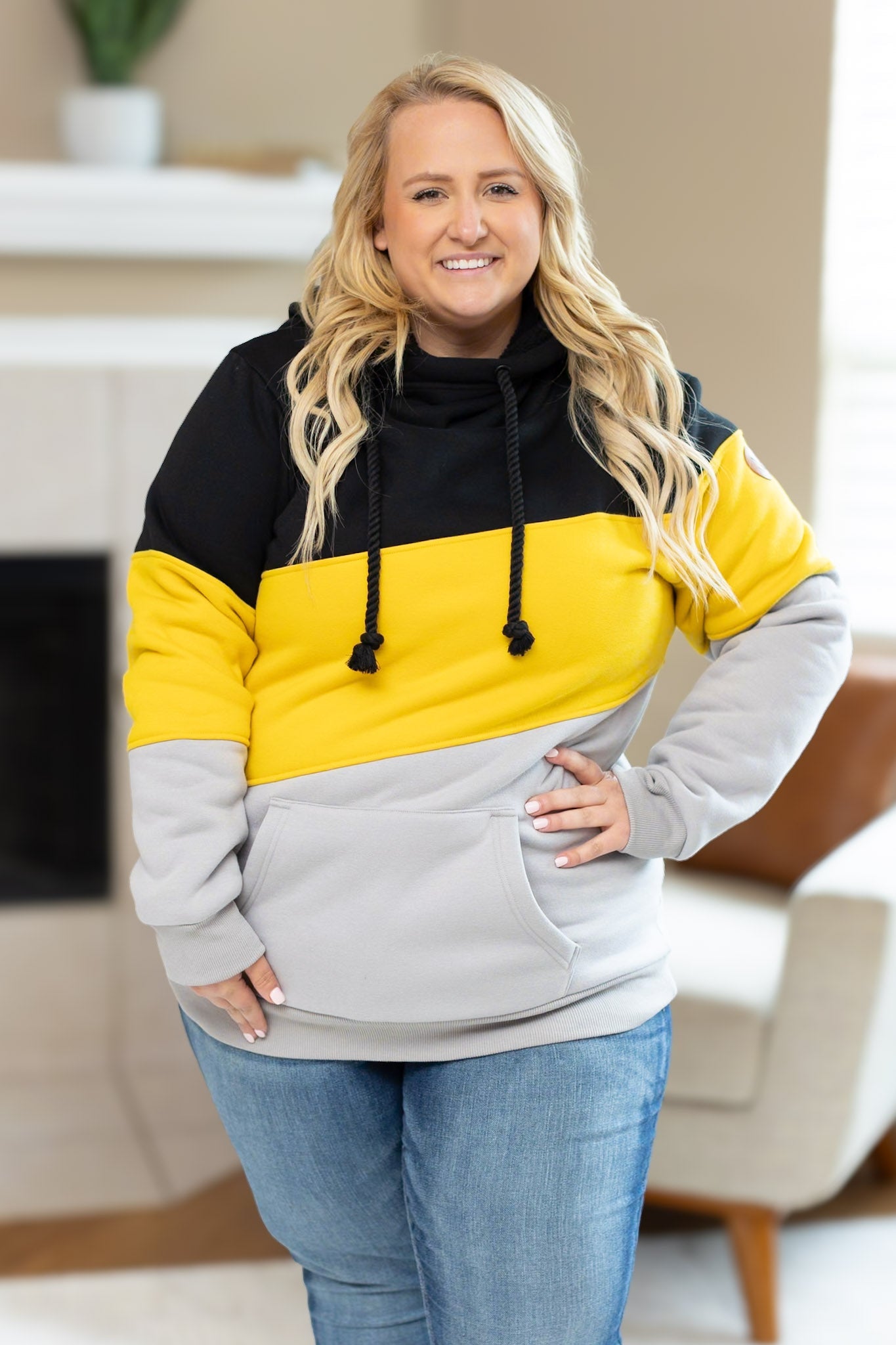 Michelle Mae Lizzie Women's Hoodie | Pittsburgh Black, Yellow, Grey