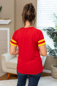 Michelle Mae Kylie Tee - Kansas City Red and Yellow