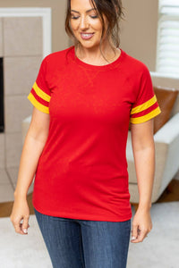 Michelle Mae Kylie Tee - Kansas City Red and Yellow