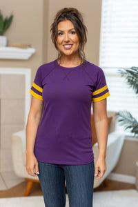 Michelle Mae Kylie Tee - Minnesota Purple and Yellow