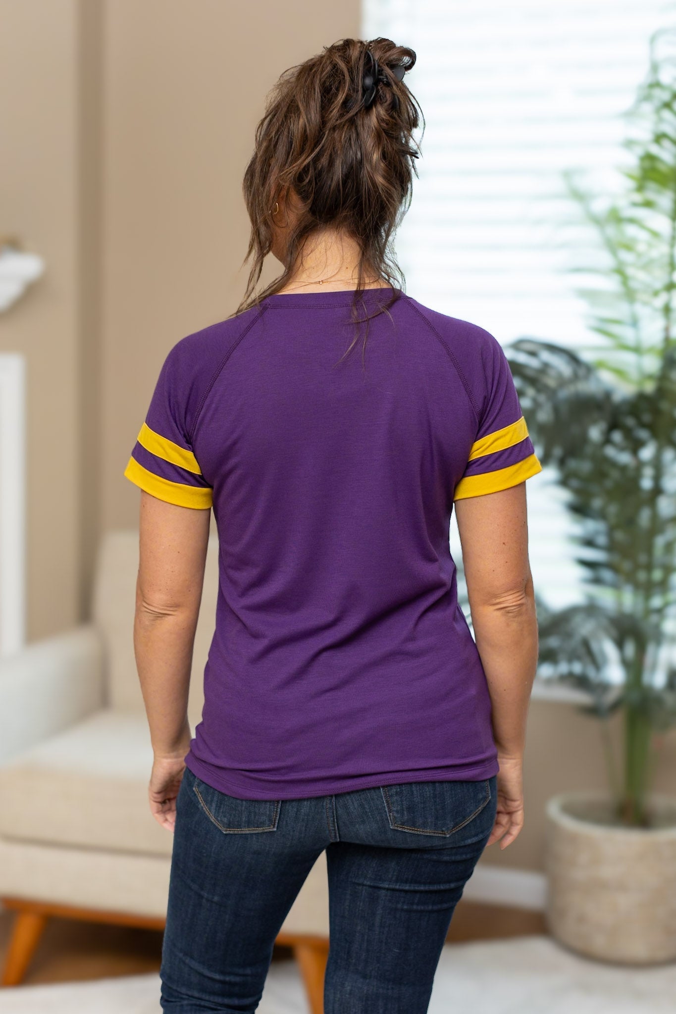 Michelle Mae Kylie Tee - Minnesota Purple and Yellow