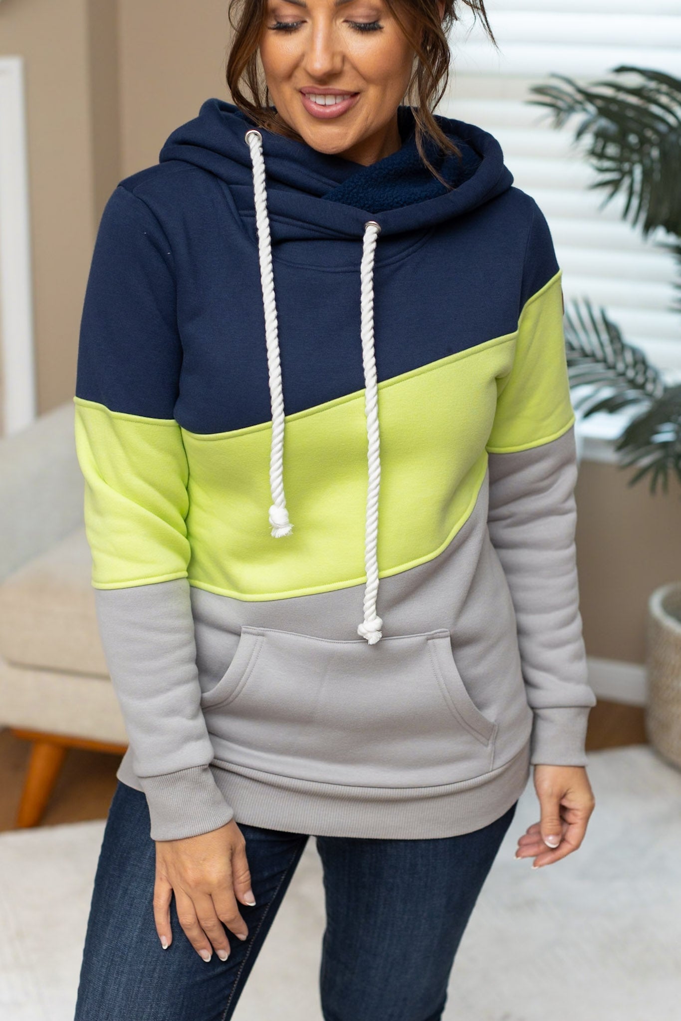 Michelle Mae Lizzie Women's Hoodie | Seattle Navy, Lime, Grey