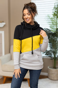 Michelle Mae Lizzie Women's Hoodie | Pittsburgh Black, Yellow, Grey