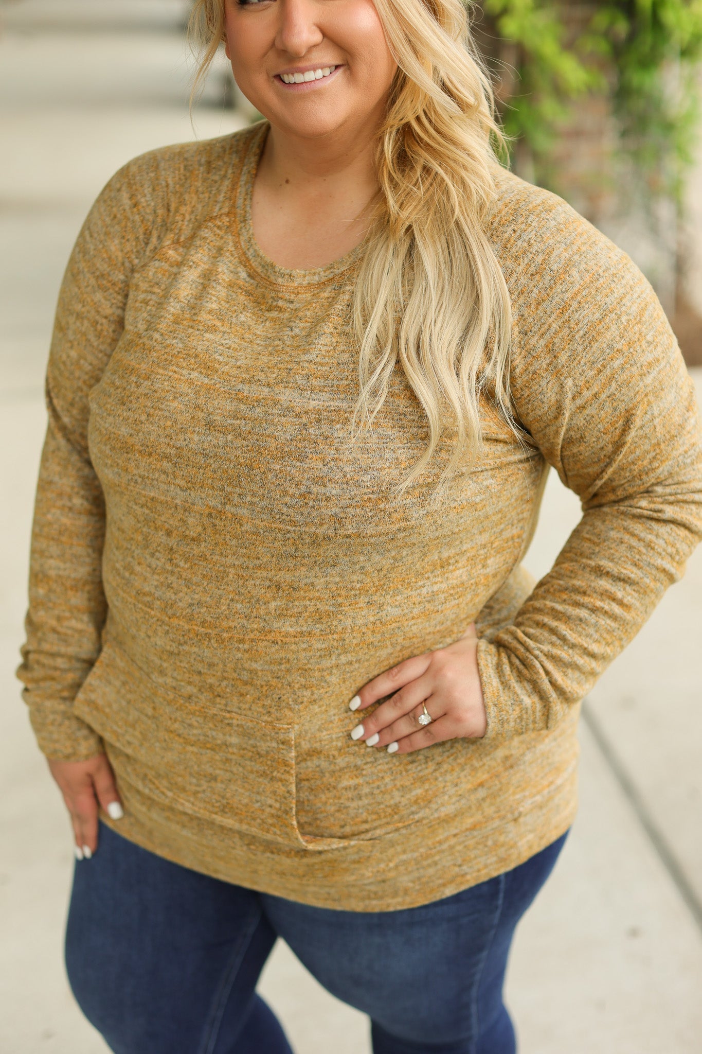 Michelle Mae Hannah Pocket Pullover - Mustard