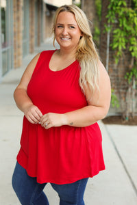 Michelle Mae Renee Ruffle Tank - Red