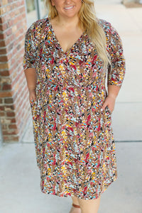 Michelle Mae Taylor Dress - Mocha Floral