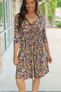 Michelle Mae Taylor Dress - Mocha Floral