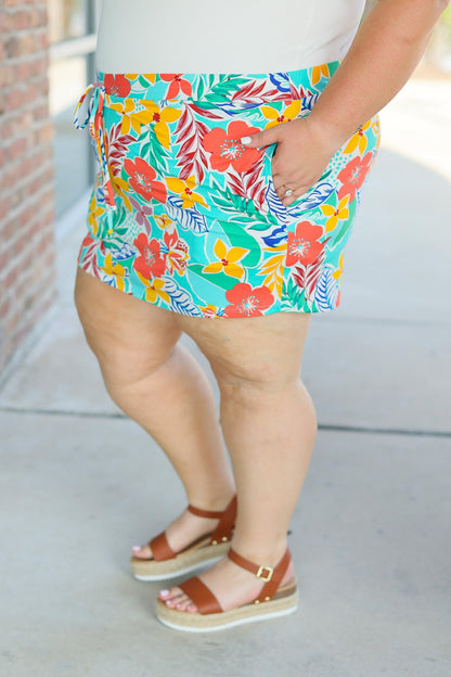 Michelle Mae Sienna Skort - Tropical Floral Mix