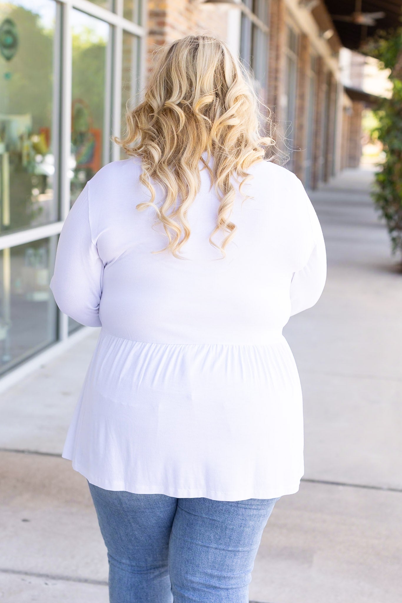 Michelle Mae Long Sleeve Sarah Ruffle - White