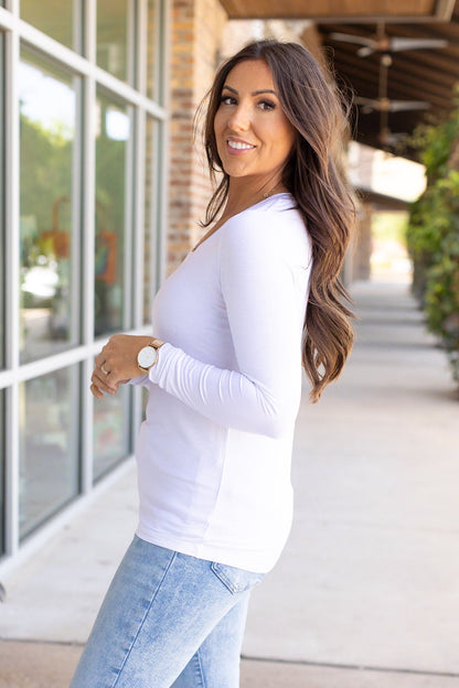 Michelle Mae Larissa Long Sleeve - White