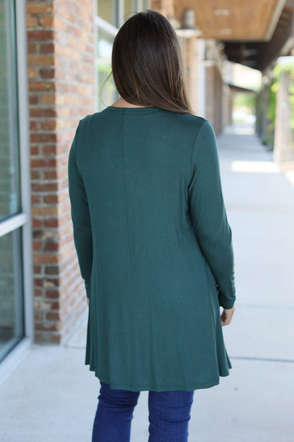 Michelle Mae Classic Cardigan - Evergreen