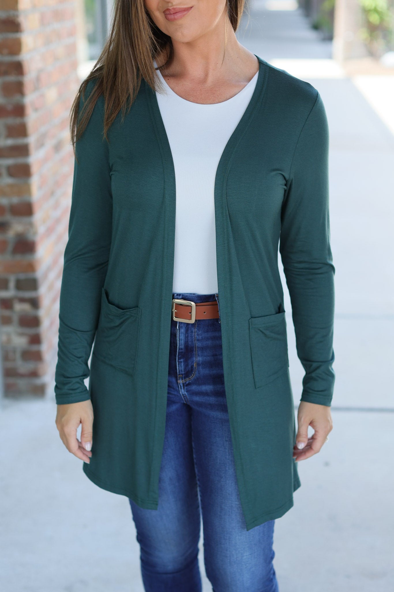 Michelle Mae Classic Cardigan - Evergreen