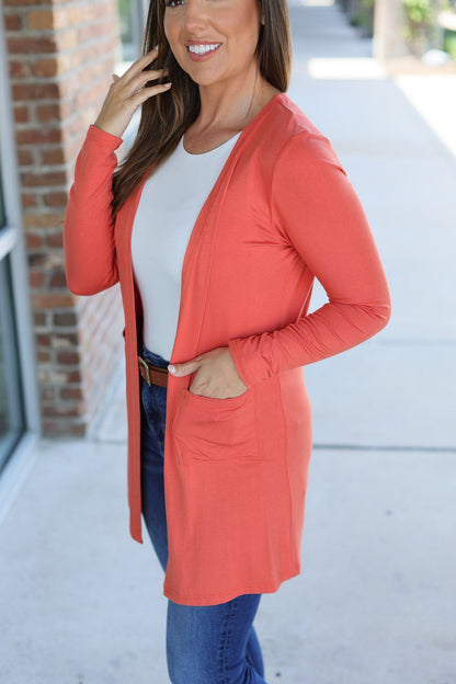 Michelle Mae Classic Cardigan - Pumpkin