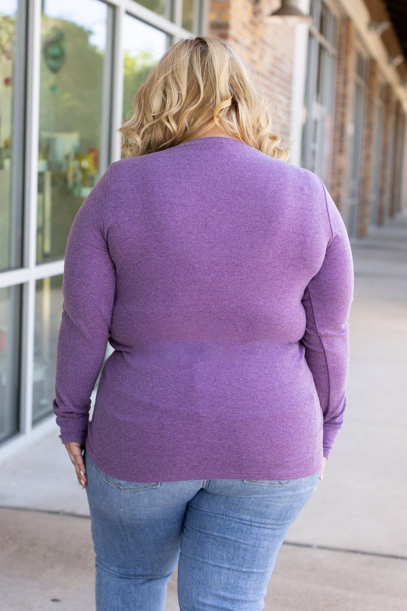 Michelle Mae Leah Long Sleeve Top - Purple