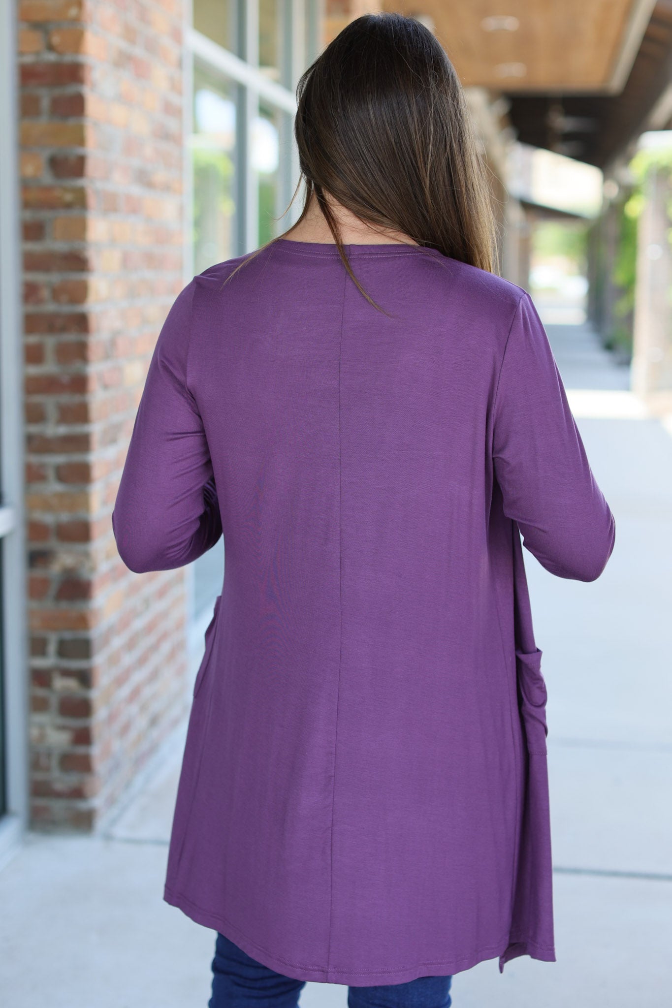 Michelle Mae Classic Cardigan - Purple