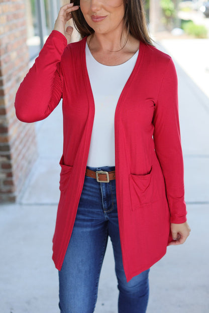 Michelle Mae Classic Cardigan - Red