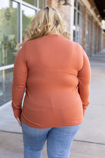 Michelle Mae Leah Long Sleeve Top - Pumpkin