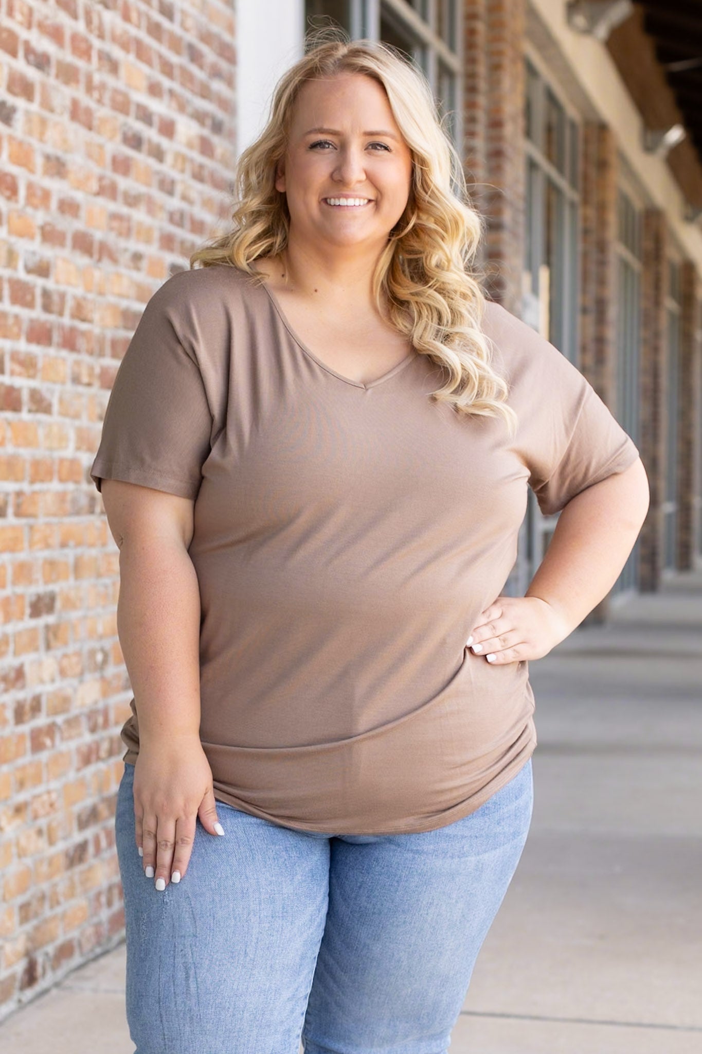 Michelle Mae Chloe Cozy Tee - Mocha