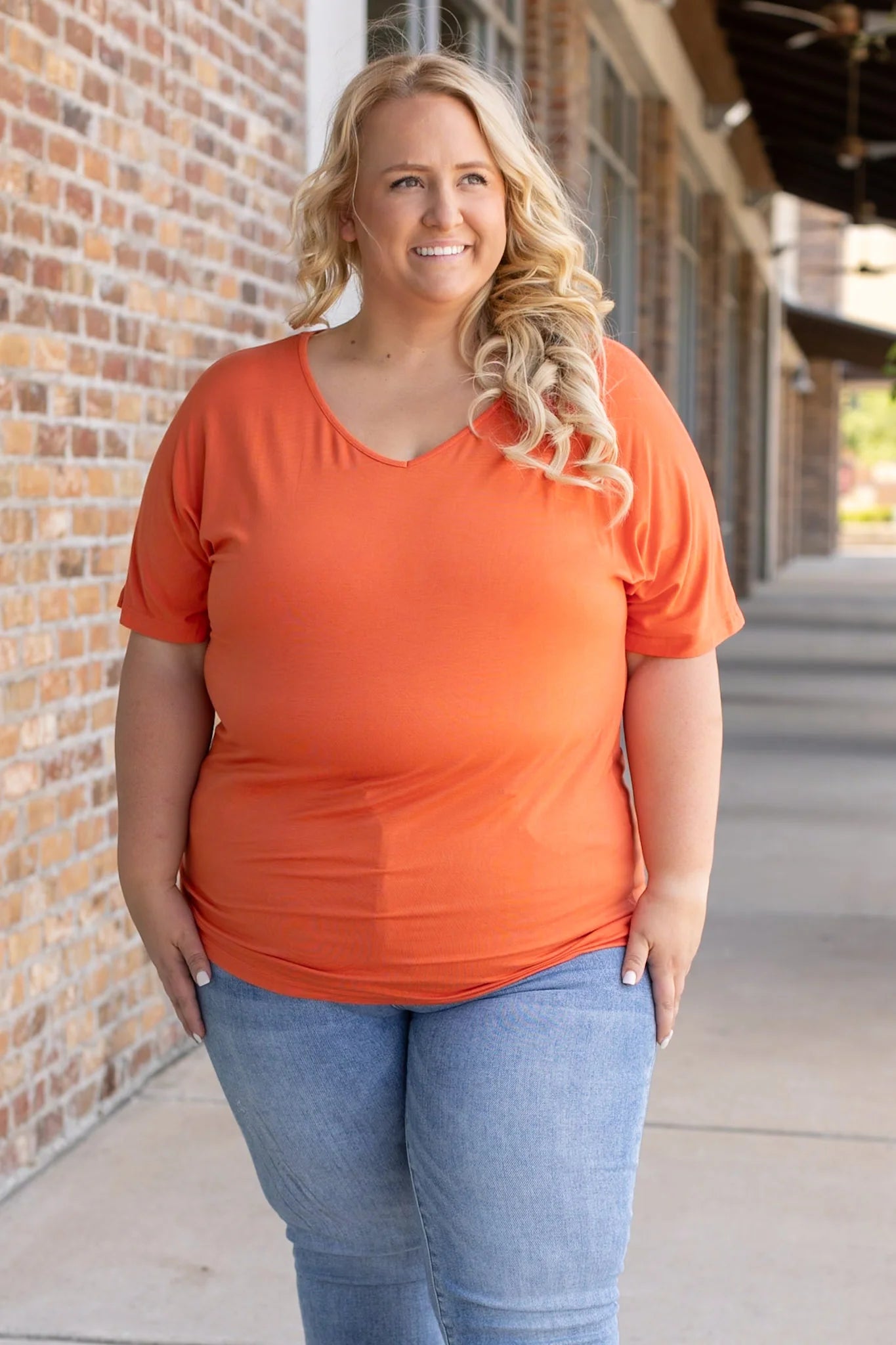 Michelle Mae Chloe Cozy Tee - Pumpkin