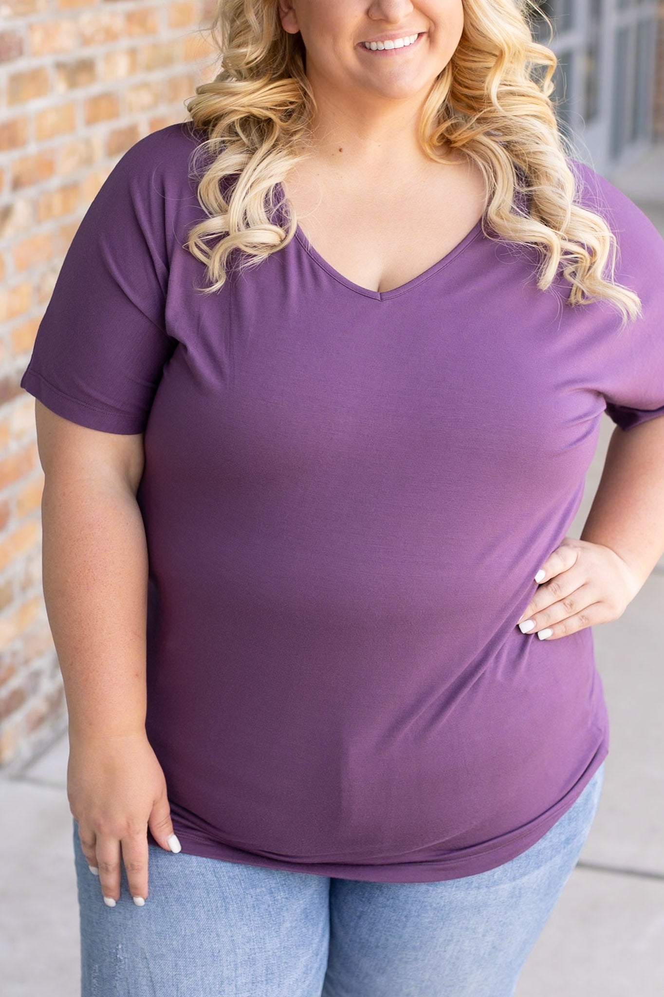 Michelle Mae Chloe Cozy Tee - Purple