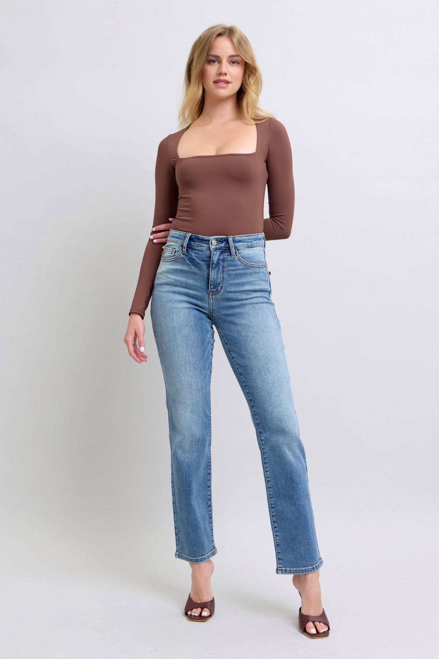 Cozy Vintage Thermal Straight Jeans