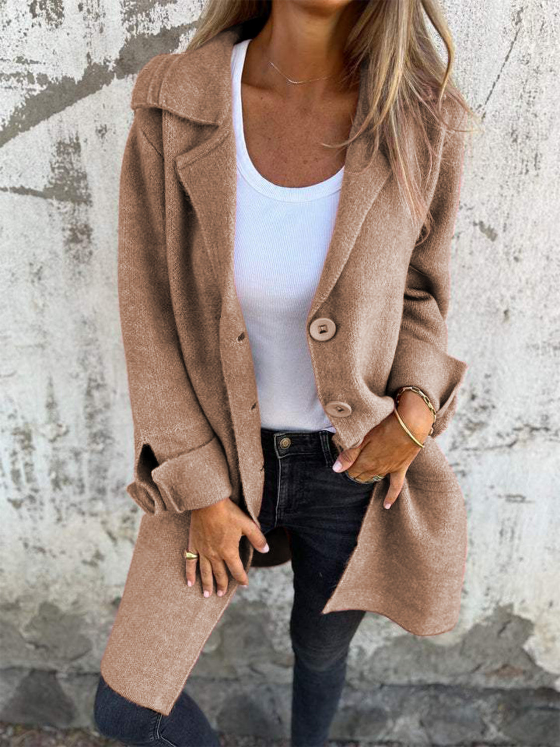 PREORDER: Chic Buttoned Longline Coat