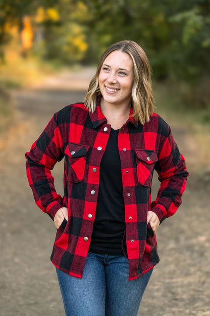 Michelle Mae Norah Plaid Shacket - Buffalo Plaid