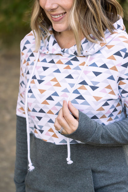 Michelle Mae Hailey Pullover Hoodie - Geometric and Charcoal