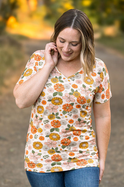 Michelle Mae Chloe Cozy Tee - Fall Boho Floral