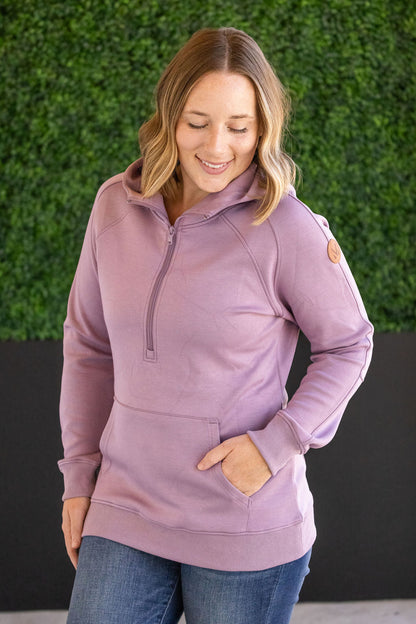 Michelle Mae Scuba HalfZip Hoodie - Lavender