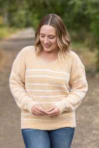 Michelle Mae Cozy Striped Sweater - Mustard