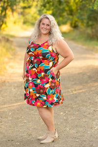 Michelle Mae Kelsey Tank Dress - Bold Magenta Floral