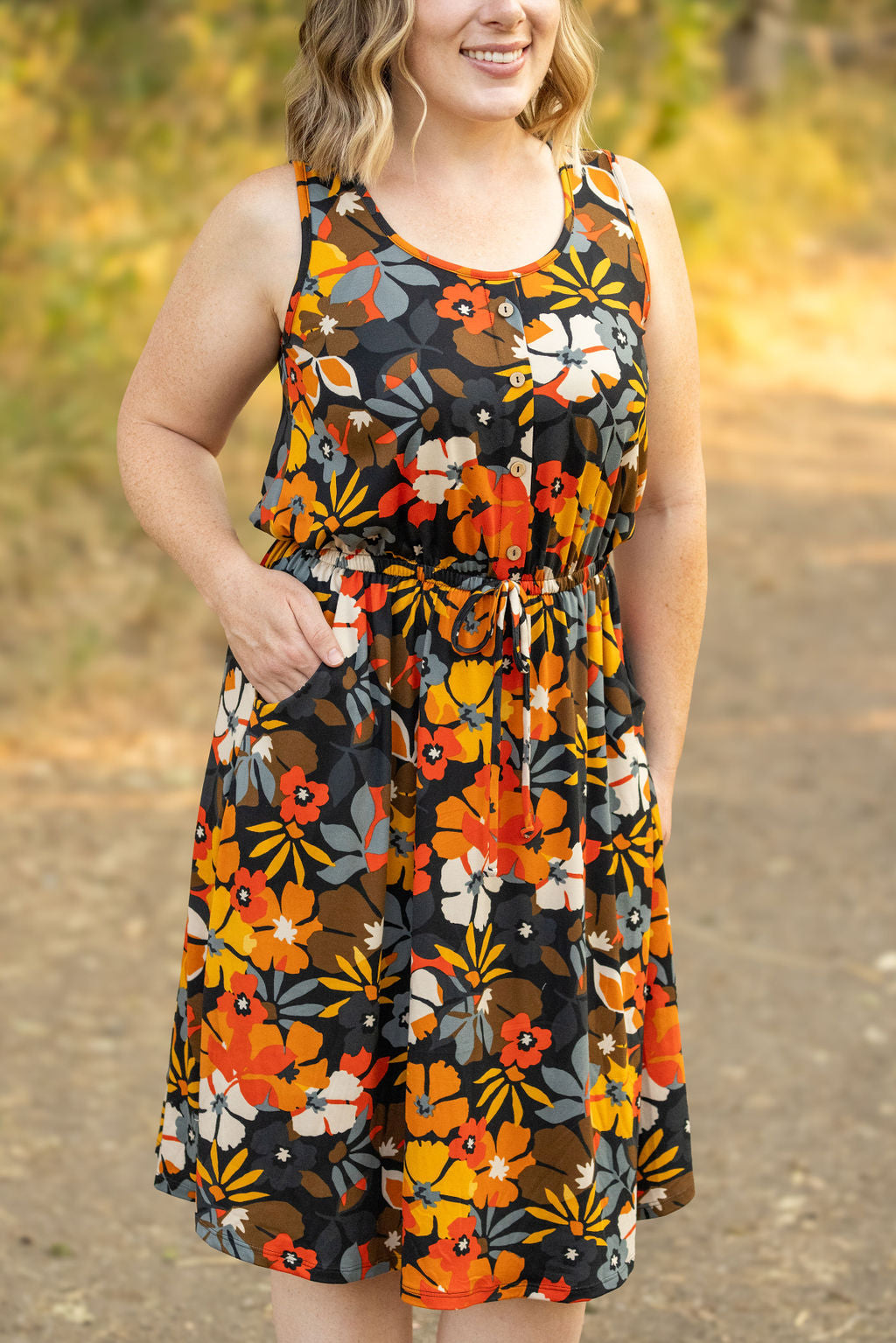 Michelle Mae Sadie Dress - Fall Floral Mix