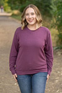 Michelle Mae Corrine Ribbed Pullover Top - Plum