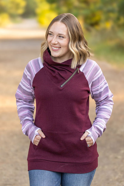 Michelle Mae Classic Zoey ZipCowl Sweatshirt - Berry Serape