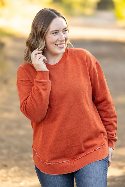 Michelle Mae Vintage Wash Pullover - Rust