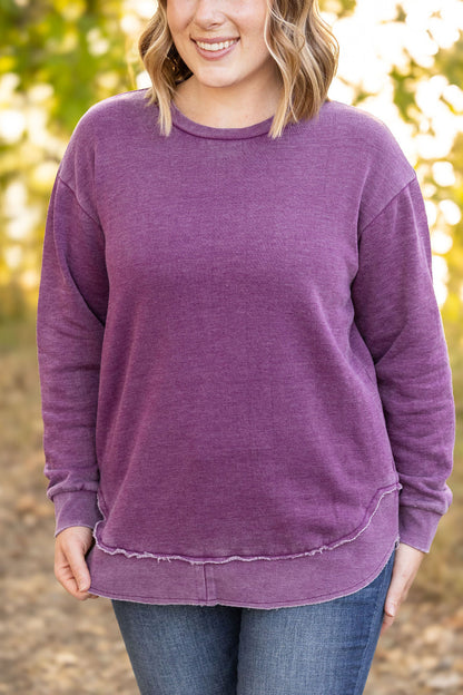 Michelle Mae Vintage Wash Pullover - Purple