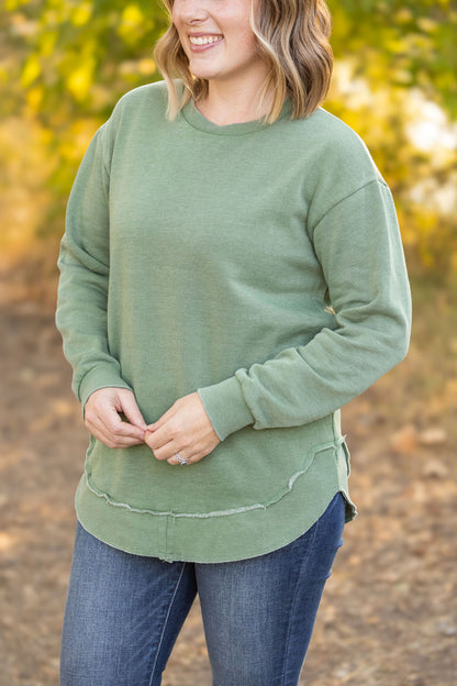 Michelle Mae Vintage Wash Pullover - Sage